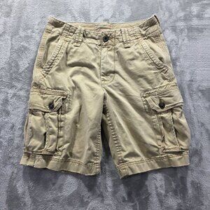 American Eagle Cargo Shorts Mens 30 Brown Classic Length Pockets Y2K